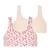 Lot de 2 brassières fille ecopack athena fille Floral-rose poudre+Motif-noir 1 - vertbaudet enfant 