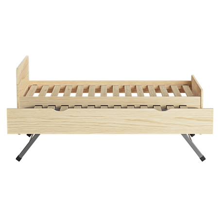 Pack lit gigogne avec matelas bois massif lilow Blanc+Bois 8 - vertbaudet enfant 