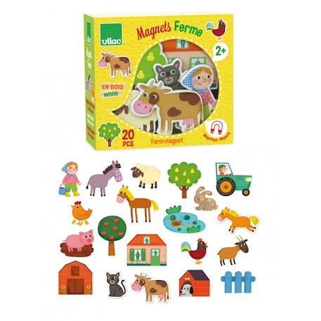 Magnets ferme Jaune 2 - vertbaudet enfant 