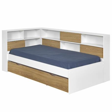 Pack lit cosy gigogne avec 2 matelas play Blanc+Blanc et bois 7 - vertbaudet enfant 