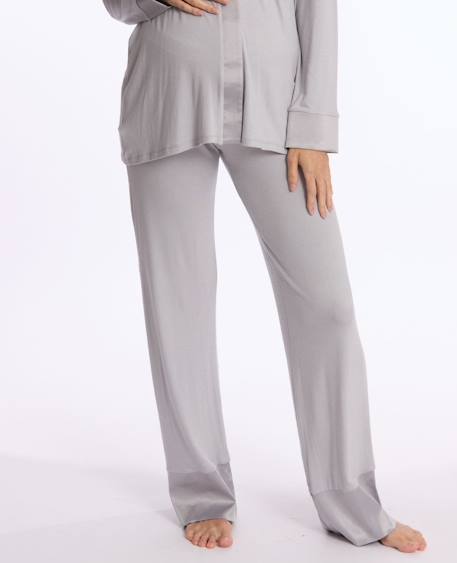 Pantalon de maternité satine Gris 2 - vertbaudet enfant 