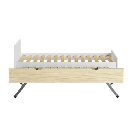 Lit gigogne bois massif lilow Blanc+Blanc et bois+Bois 8 - vertbaudet enfant 