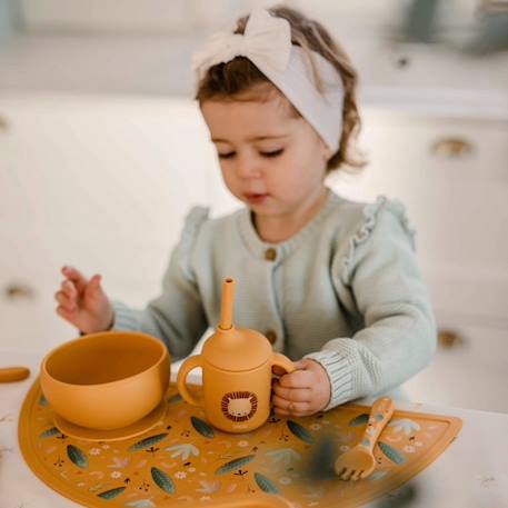 Set de table en silicone animaux Orange+Rose+Vert+Vert paon 3 - vertbaudet enfant 