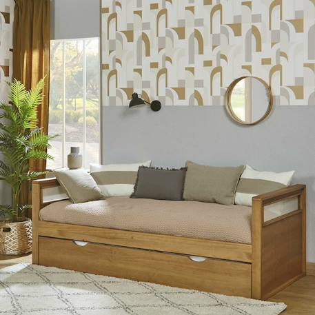 Lit banquette gigogne bois massif cobi Bois 1 - vertbaudet enfant 