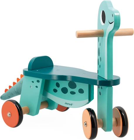 Porteur dino portosaurus en bois fsc Bleu 3 - vertbaudet enfant 