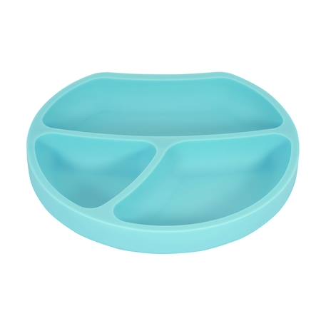 Assiette à compartiments avec ventouse aquamarine+gris clair+gris foncé+menthe+Rose foncé+rose pâle 23 - vertbaudet enfant 
