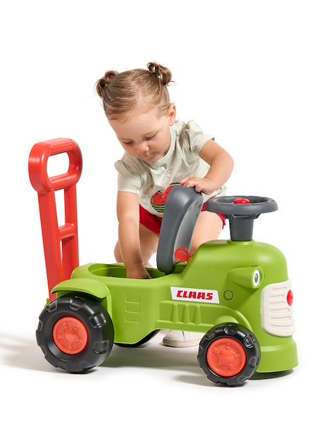 Porteur Tracteur avec barre d'aide à la marche ergonomique Rouge+Vert Claas+Vert vintage 10 - vertbaudet enfant 
