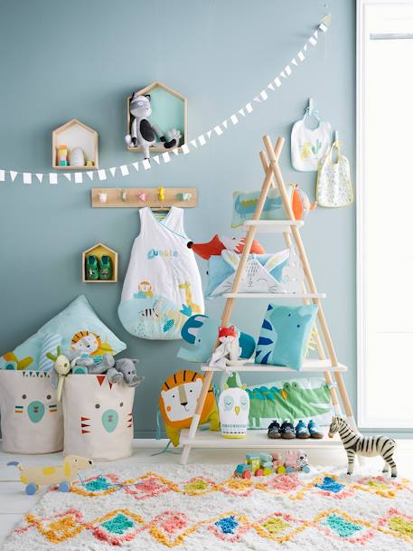RugVista Lulu Tapis Chambre Enfant 140x200 Cm - Poil Court Multicolore Lavable En Machine - Idéal Bébé Et Jeunes