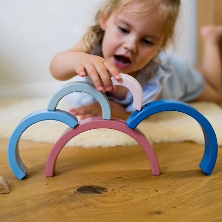 Arc-en-ciel en bois Multicolore 2 - vertbaudet enfant 