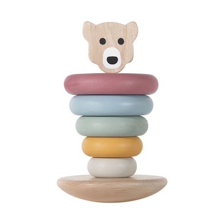 Tour à empiler ours en bois Bois 6 - vertbaudet enfant 