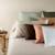 Drap housse 1 personne satin de coton bio lavé Ambre+Blanc craie+Cyprès+Lin+Peach+Tilleul 17 - vertbaudet enfant 
