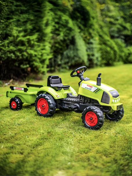 Tracteur à pédales claas avec remorque et capot ouvrant Vert Claas 6 - vertbaudet enfant 