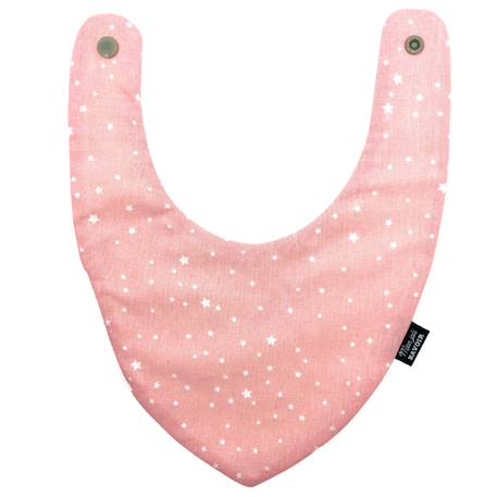 Bavoir bandana (bleu imprimé feuilles) Animaux polaires+Blanc étoiles+Bleu imprimé feuilles+Gris étoiles+Jaune étoiles+Jaune feuilles+Kaki triangles+Koala moutarde+Menthe+Monaha+Oasis+Ourson+Petites oies+Rose étoiles+Rose pâle étoiles+Savane+Sunny 45 - vertbaudet enfant 