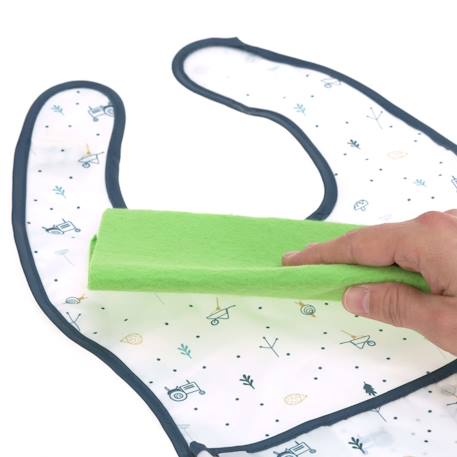 Lot de 2 bavoirs à poche garden explorer tracteur Blanc 3 - vertbaudet enfant 
