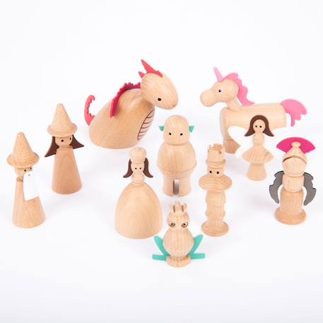 Set de 10 pièces en bois - monde enchanté Multi-coloured 2 - vertbaudet enfant 