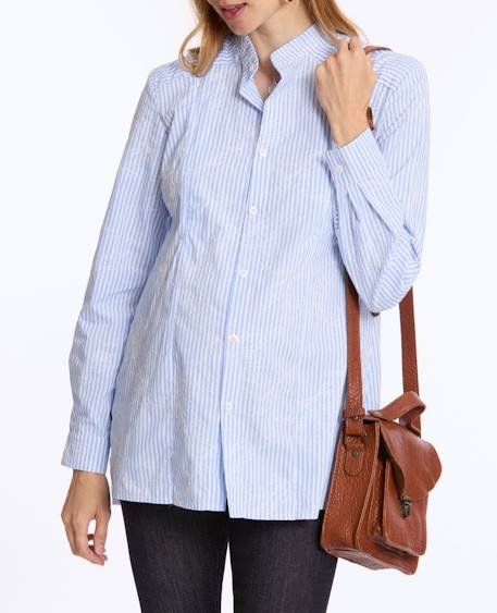 Chemise liquette de grossesse et d'allaitement camille - bleu Bleu 2 - vertbaudet enfant 