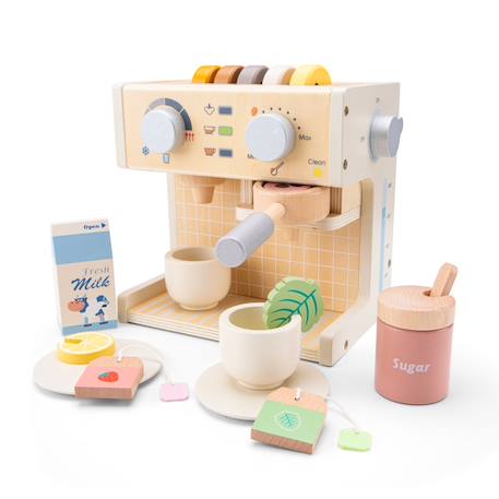 Machine à café en bois 20 pcs Beige 1 - vertbaudet enfant 