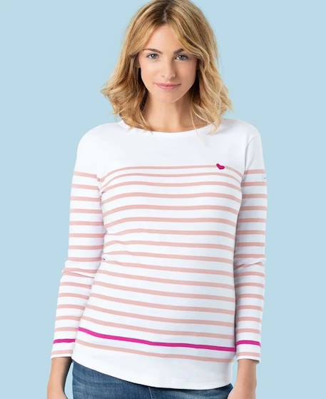 Marinière de grossesse brest Blanc/bleu+Blanc/rose 7 - vertbaudet enfant 