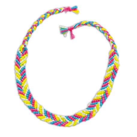 Coffret 7 bracelets brésiliens fluo à créer Bleu 4 - vertbaudet enfant 