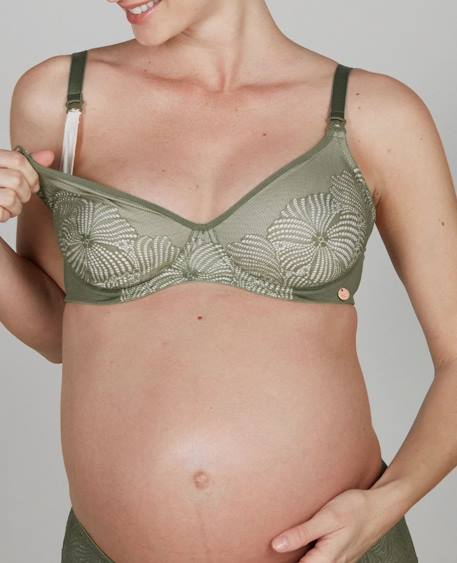 Soutien gorge maternité et allaitement avec armatures dahlia Kaki+Noir 4 - vertbaudet enfant 