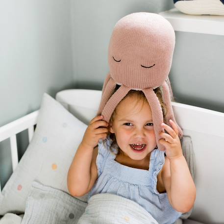 Doudou peluche poulpe Vieux rose 2 - vertbaudet enfant 