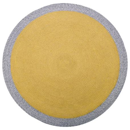 Tapis rond laine tressé nolan Bleu+Curcuma+Rouille 7 - vertbaudet enfant 