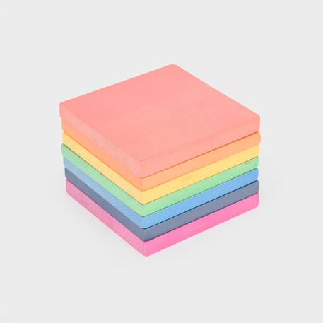 Empileur de forme en bois arc-en-ciel Multi-coloured 2 - vertbaudet enfant 