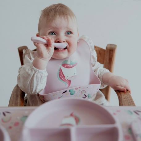 Set de table en silicone animaux Orange+Rose+Vert+Vert paon 10 - vertbaudet enfant 