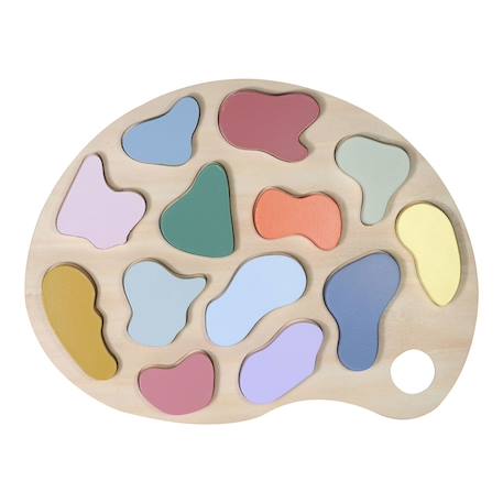 Puzzle à encastrer palette Multicolore 1 - vertbaudet enfant 