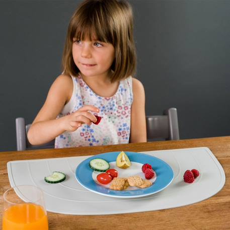 Set de table arc-en-ciel Aquamarine+Gris clair+Gris foncé+Taupe+Vieux rose 8 - vertbaudet enfant 