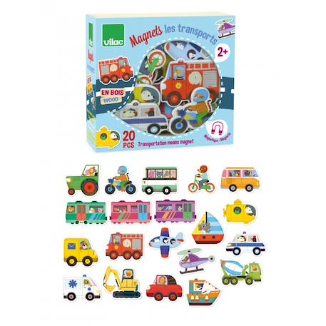 Magnets transports Bleu 2 - vertbaudet enfant 