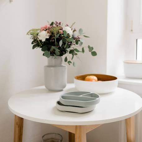 Assiette à compartiments avec ventouse aquamarine+gris clair+gris foncé+menthe+Rose foncé+rose pâle 9 - vertbaudet enfant 