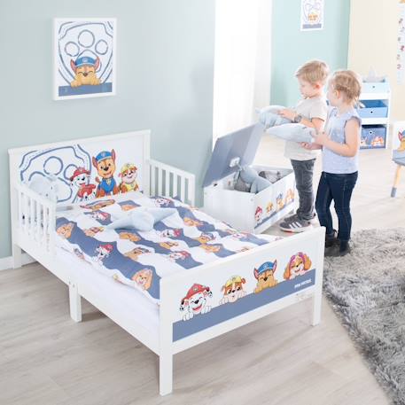 Lit enfant avec barrières de sécurité et linge de lit Blanc / pat' patrouille+Blanc / peppa pig 2 - vertbaudet enfant 