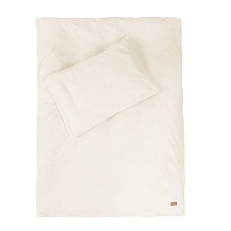 Parure de lit enfant en coton bio 2 pièces seashells Bleu indigo+Écru 9 - vertbaudet enfant 