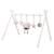 Portique d'éveil en bois massif + 5 pendentifs roba style Blanc - gris+Blanc - rose 1 - vertbaudet enfant 