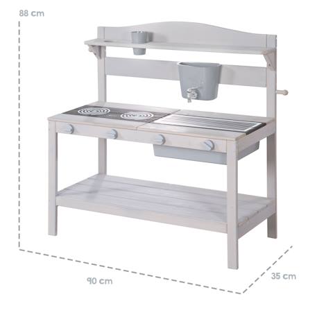 Cuisine extérieure en bois fsc® avec accessoires Gris 4 - vertbaudet enfant 