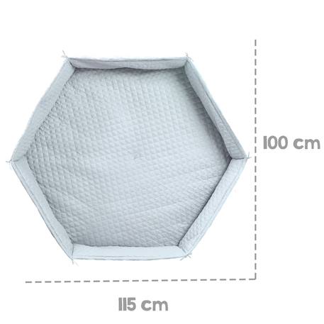 Tapis de parc bébé hexagonal roba style - rembourrage latéral sécurisé Bleu clair / ciel+Gris argenté+Rose / mauve+Vert givré 4 - vertbaudet enfant 