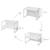 Table convertible en banc évolutif à 2 hauteurs d'assise Blanc+Gris 5 - vertbaudet enfant 