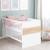 Lit bébé évolutif 2en1 à hauteur réglable lion Blanc / chêne artisan 5 - vertbaudet enfant 