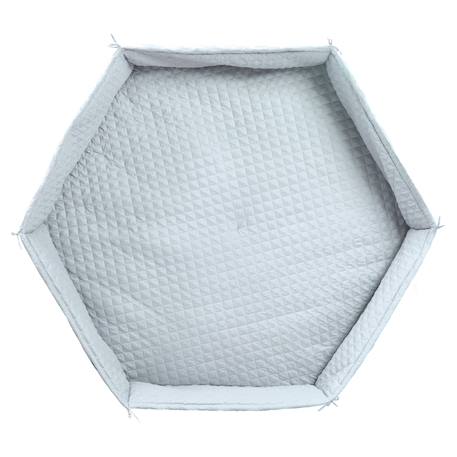 Tapis de parc bébé hexagonal roba style - rembourrage latéral sécurisé Bleu clair / ciel+Gris argenté+Rose / mauve+Vert givré 1 - vertbaudet enfant 