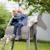 Cheval de jardin pour enfant en bois massif Gris+Teck 5 - vertbaudet enfant 