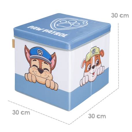 Table d'activités + 1 tabouret cube avec rangement pat' patrouille Bleu - gris 6 - vertbaudet enfant 