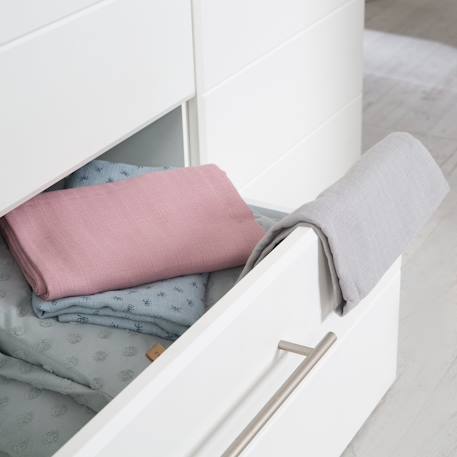 Chambre bébé évolutive complète avec soft-close nele Blanc / chêne artisan 5 - vertbaudet enfant 