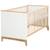 Lit évolutif en bois massif convertible en lit junior finn Blanc / chêne doré 1 - vertbaudet enfant 