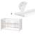 Lit bébé 2en1 indépendant et cododo + matelas respirant safe asleep® Blanc+Gris taupe 1 - vertbaudet enfant 