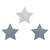 Lot de 3 patères murales étoiles little stars Gris et blanc 1 - vertbaudet enfant 