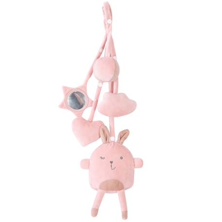 Set de 5 jouets à suspendre pour arche d'éveil lil cutie Gris argenté / ourson+Rose / lapin 5 - vertbaudet enfant 