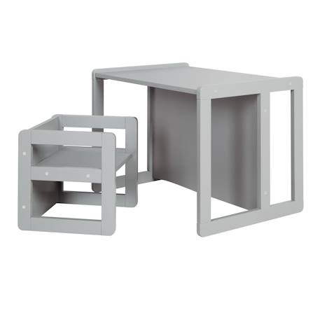 Set table convertible en banc et 1 chaise évolutive Anthracite+Beige+Blanc+Gris 19 - vertbaudet enfant 