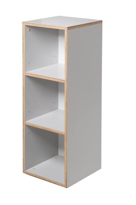 Étagère de rangement 3 cases pour chambre enfant caro Gris clair / chêne doré 6 - vertbaudet enfant 