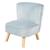 Mini fauteuil en velours et pieds en bois massif lil sofa Bleu clair+Gris argenté+Rose pastel 1 - vertbaudet enfant 